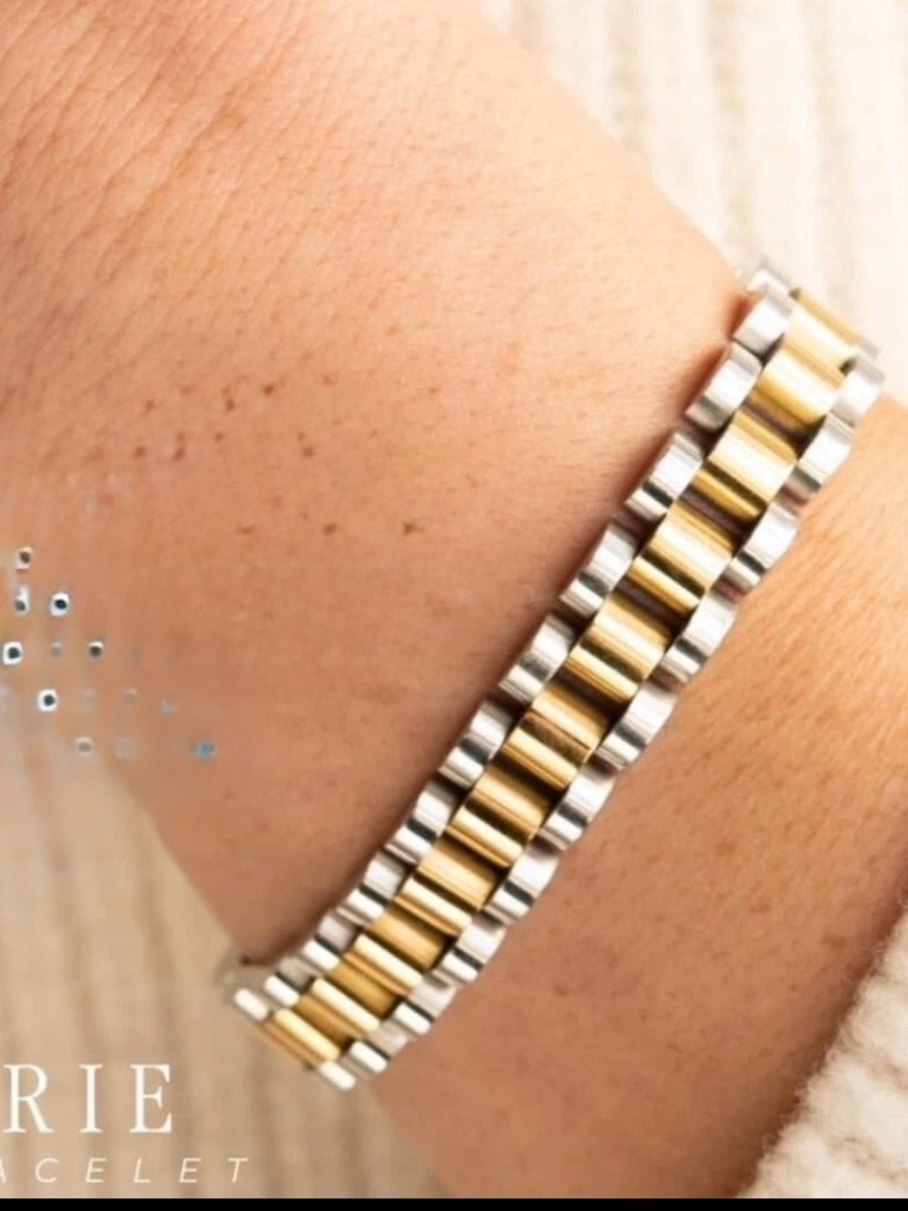 Plunder Design Carrie Two-Tone Gold and Silver Plated Bracelet NWOT